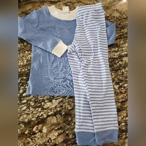 Charming Blue and White Striped Kids Pajama Set